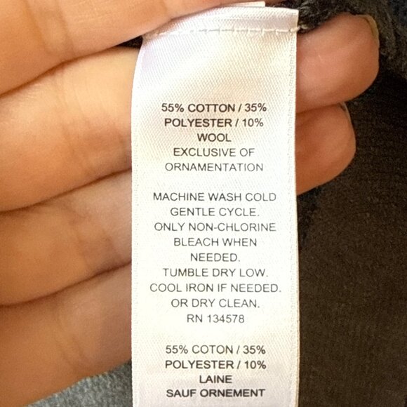 Vineyard Vines Men's Gray Quarter-Zip Pullover Sweater Larege Wool Blend - Picture 4 of 7